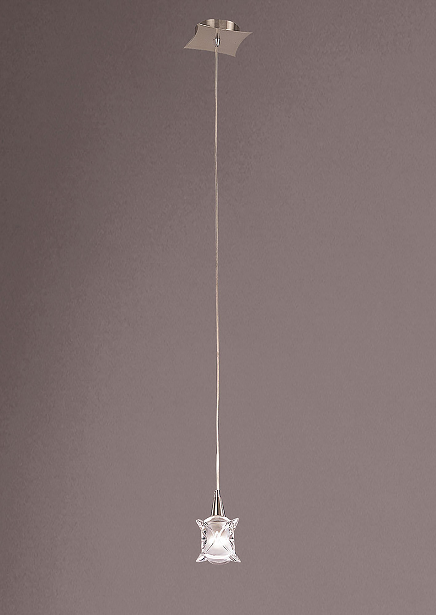 Rosa Satin Nickel Ceiling Lights Mantra Single Pendant
